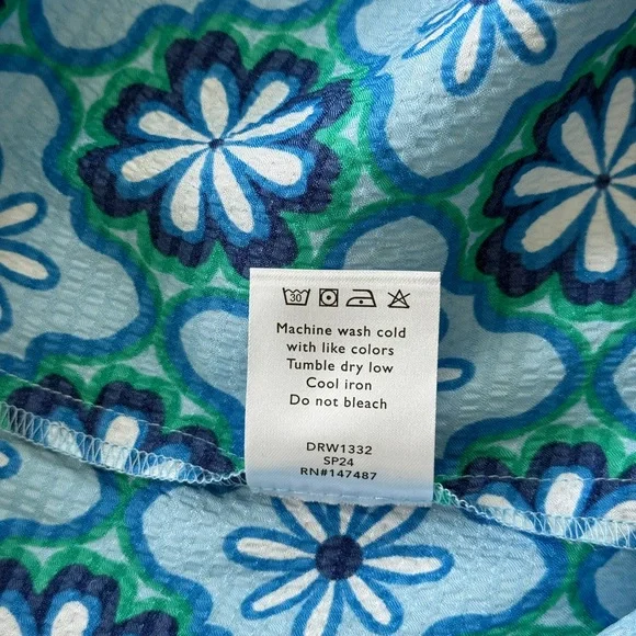 Draper James Avery Shirtdress in Hammered Satin, Size Medium - Picture 7 of 7